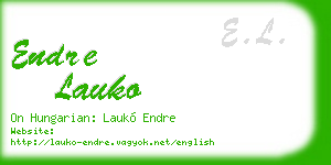 endre lauko business card